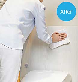 バックパネルを拭くだけ