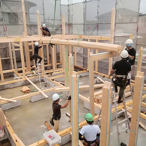 建て方、上棟式 建て方、上棟式